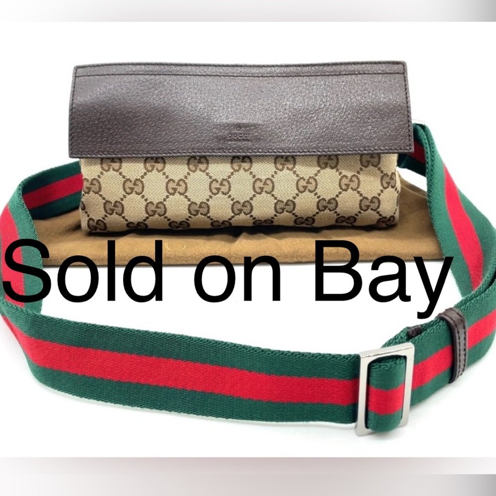 AUTHENTIC Gucci GG Canvas SHERRY LINE Sling Bag W/Dustabg - Picture 1 of 17